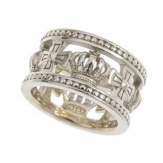 ジャスティンデイビス(Justin Davis)のジャスティンデイビス リング・指輪 MEDIEVAL WEDDING BAND クラウン クロス リング SV925 シルバー 指輪 11号(リング(指輪))