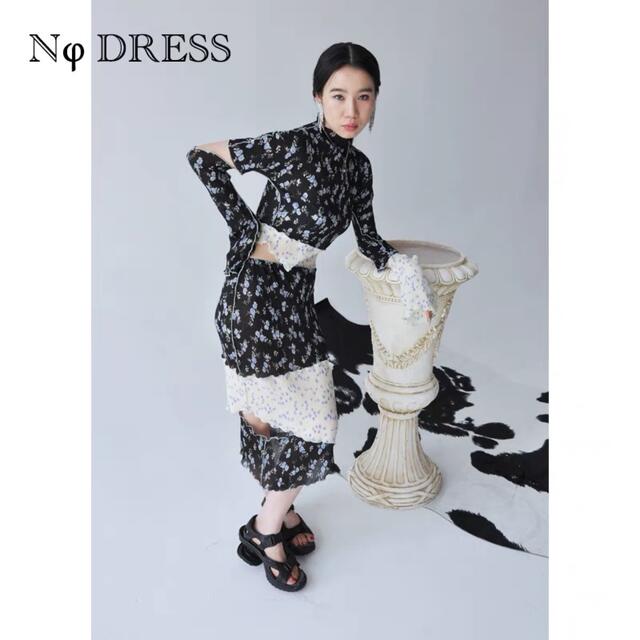 即購可　nodress 花柄　ロングワンピースワンピース