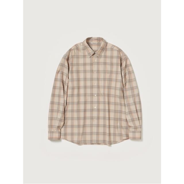 最安値 サイズ3 AURALEE  22AW WOOL CHECK SHIRTSメンズ