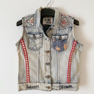 DESIGUAL - 【値下げしました】desigualデジグアルヴィンテージ風デニムベスト