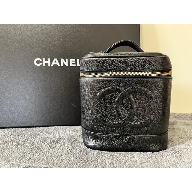 CHANEL(シャネル)のCHANEL シャネル　キャビアスキン　バニティ　ポーチ　バッグ レディースのバッグ(ハンドバッグ)の商品写真