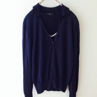 ユナイテッドアローズ(UNITED ARROWS)のグリーンレーベル 襟付きニット(ニット/セーター)