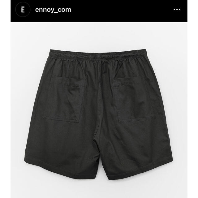 1LDK SELECT(ワンエルディーケーセレクト)のennoy Cotton Eazy Shorts BLACK XL 新品未使用 メンズのパンツ(ショートパンツ)の商品写真