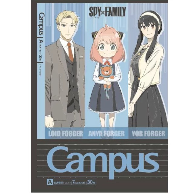 ショウワノート(ショウワノート)のSPY×FAMILY Campus キャンパスノート 5冊セット インテリア/住まい/日用品の文房具(ノート/メモ帳/ふせん)の商品写真