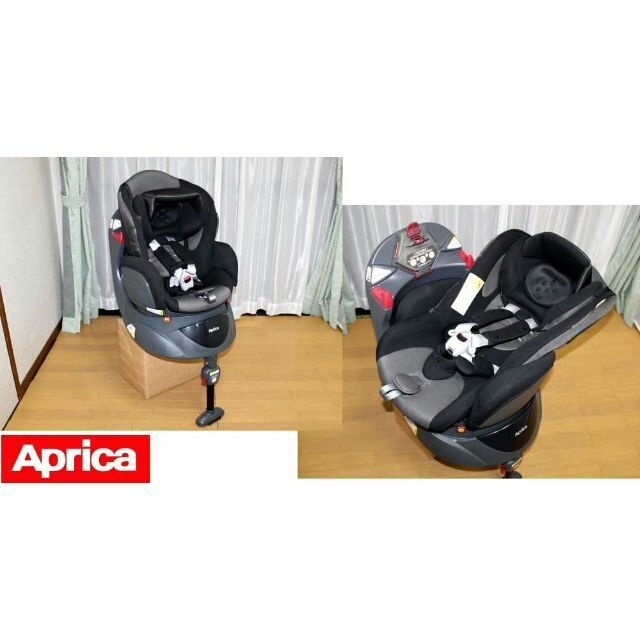 Aprica(アップリカ)の美品Apricaディアターン退院時から使えるベッド型◆平らなベット！くるりと回転 キッズ/ベビー/マタニティの外出/移動用品(自動車用チャイルドシート本体)の商品写真