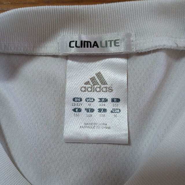 adidas(アディダス)のadidas　climalite Tシャツ　150cm　白 キッズ/ベビー/マタニティのキッズ服男の子用(90cm~)(Tシャツ/カットソー)の商品写真