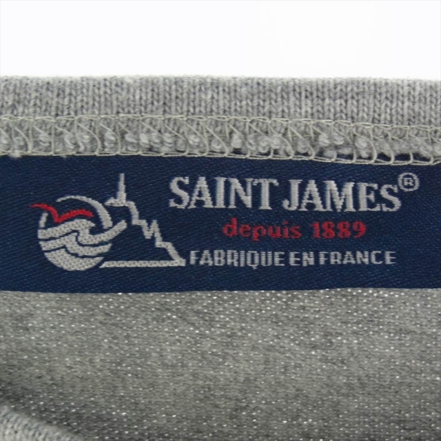 SAINT JAMES(セントジェームス)のSAINT JAMES セントジェームス 長袖Ｔシャツ OUESSANT ウエッソン T4 ボートネック 長袖Tシャツ グレー グレー系【中古】 メンズのトップス(シャツ)の商品写真