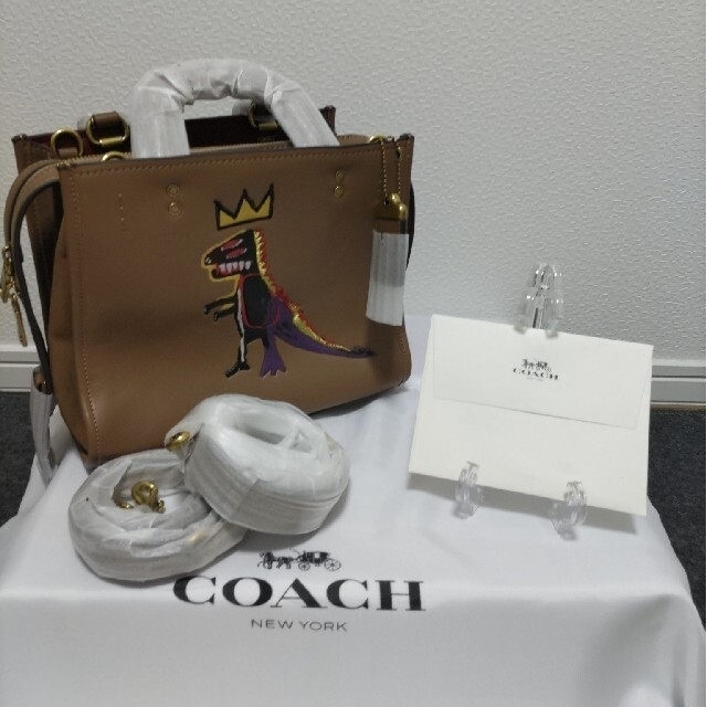 ハンドバッグCOACH コーチ バスキア 恐竜 ハンドバック ショルダーバック トートバッグ