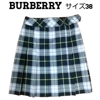 バーバリー(BURBERRY)のBURBERRY ロンドン　チェック柄　プリーツ　スカート　38(ひざ丈スカート)