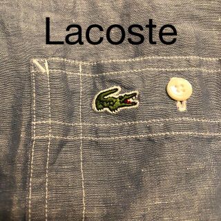 ラコステ(LACOSTE)の激レア　ラコステ　Lacoste シャンブレーシャツ　デニムシャツ　リネン　麻(シャツ)