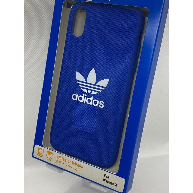 adidas(アディダス)のiPhone X adidas オリジナル adicolor ケース ブルー スマホ/家電/カメラのスマホアクセサリー(iPhoneケース)の商品写真