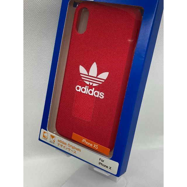 adidas(アディダス)のiPhone X adidasオリジナル adicolor ケース レッド スマホ/家電/カメラのスマホアクセサリー(iPhoneケース)の商品写真