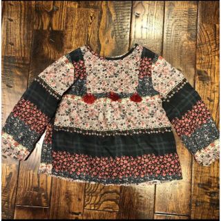 ザラキッズ(ZARA KIDS)のZARA BABY GIRL 柄シャツブラウス　104(ブラウス)