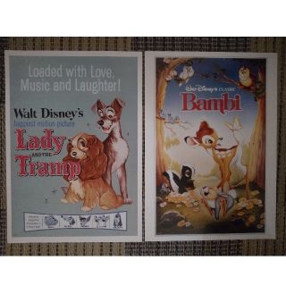 ディズニー(Disney)の読売新聞　ディズニー　アートポスター　わんわん物語　バンビ(ポスター)