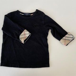 バーバリー(BURBERRY)のバーバリーBurberry90cm長袖TシャツロングTカットソーブラック(Tシャツ/カットソー)