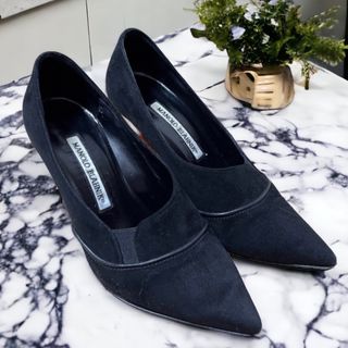 MANOLO BLAHNIK - 正規マノロブラニク　[MANOLO BLAHNIK ]スエードパンプス　ブーティ