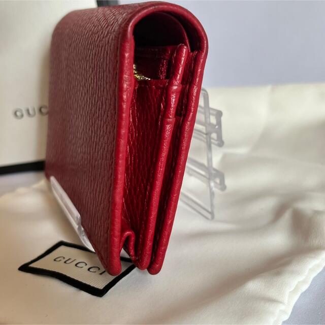 【人気 良品】GUCCI グッチ ウォレット 財布 赤 マーモント コンパクト