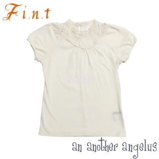 アンアナザーアンジェラス(an another angelus)のヨークレースパフスリーブカットソーTシャツ(カットソー(半袖/袖なし))