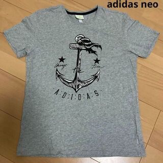 アディダス(adidas)のadidas neo カットソー Tシャツ 錨 グレー(Tシャツ(半袖/袖なし))