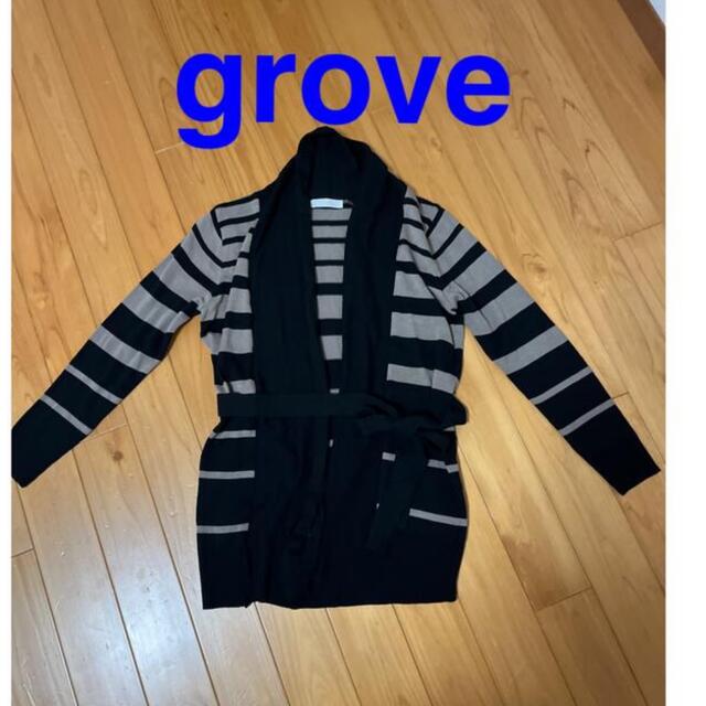 grove(グローブ)のglove グローブ ニットカーディガン M レディースのトップス(カーディガン)の商品写真