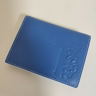 トッズ(TOD'S)のTOD'S トッズ Tエンボス 二つ折り財布 レザー ブルー(財布)