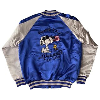 PEANUTS【L】SNOOPY スカジャン スーベニアジャケット シルバー