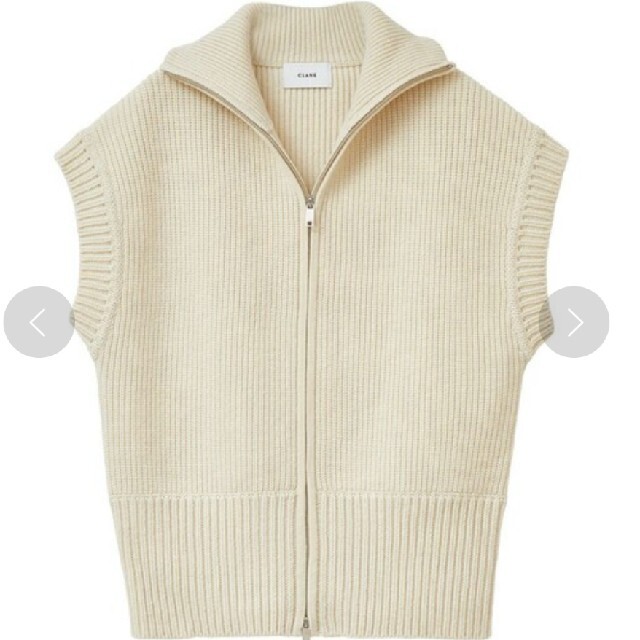 新品未使用！クラネ！ZIP COLLAR KNIT VEST 4