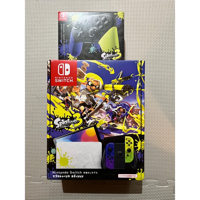 新品 NintendoSwitchスプラトゥーン3エディション+コントローラー エンタメ/ホビーのゲームソフト/ゲーム機本体(家庭用ゲーム機本体)の商品写真