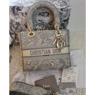 ディオール(Christian Dior) ハンドバッグ(レディース)(グレー/灰色系