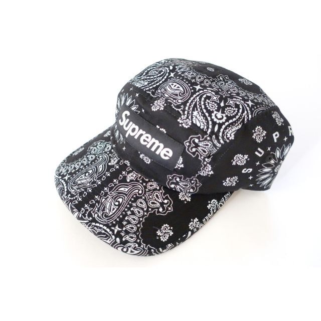 supreme Bandana Camp Cap ブラック