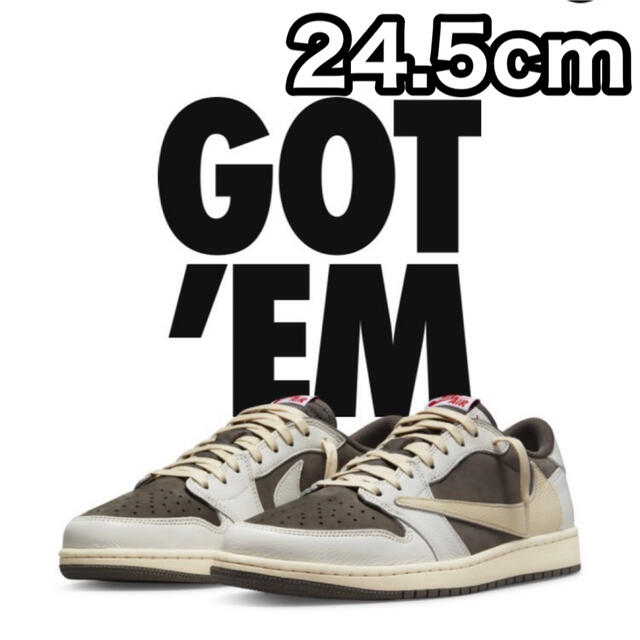 Travis Scott Nike AJ1 Low リバースモカ 24.5cm