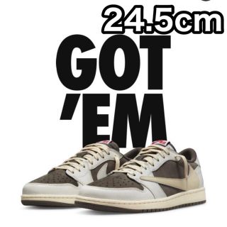 ナイキ(NIKE)のTravis Scott Nike AJ1 Low リバースモカ 24.5cm (スニーカー)