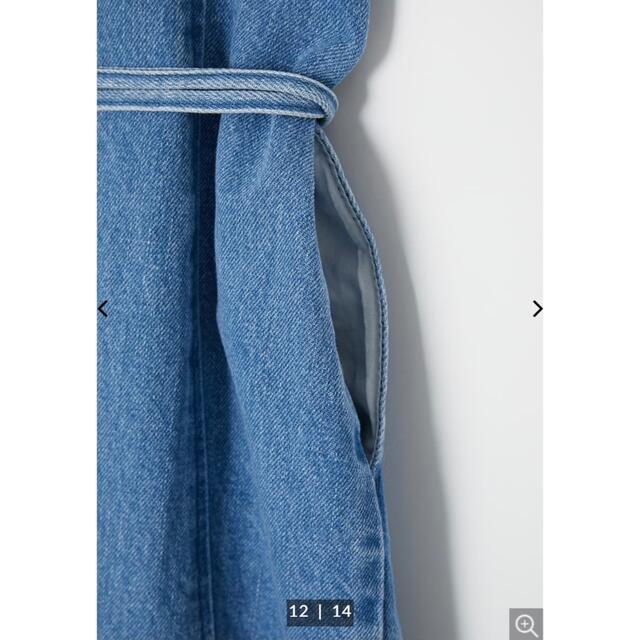 moussy(マウジー)のmoussy BACK OPEN DENIM LONG トップス レディースのワンピース(ロングワンピース/マキシワンピース)の商品写真