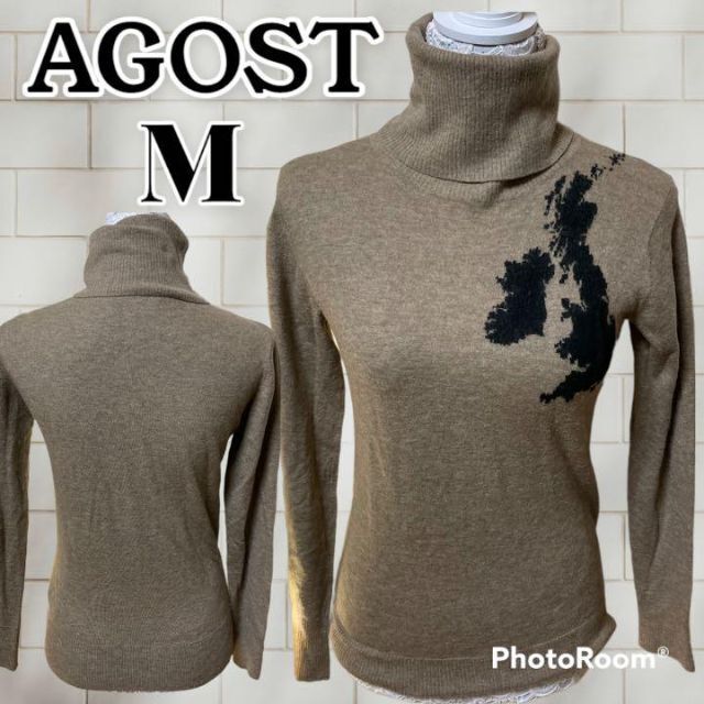 AGOSTO SHOP(アゴストショップ)の❇️AGOST❇️ワンポイントニットカットソー⚜️M⚜️【匿名配送】 レディースのトップス(カットソー(長袖/七分))の商品写真