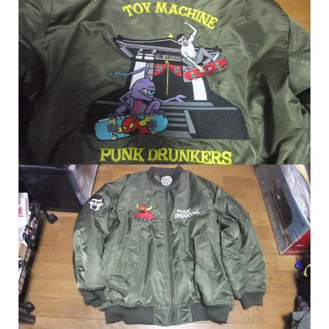 ミリタリー PUNK DRUNKERS - トイマシーン punkdrunkers コラボ ma-1