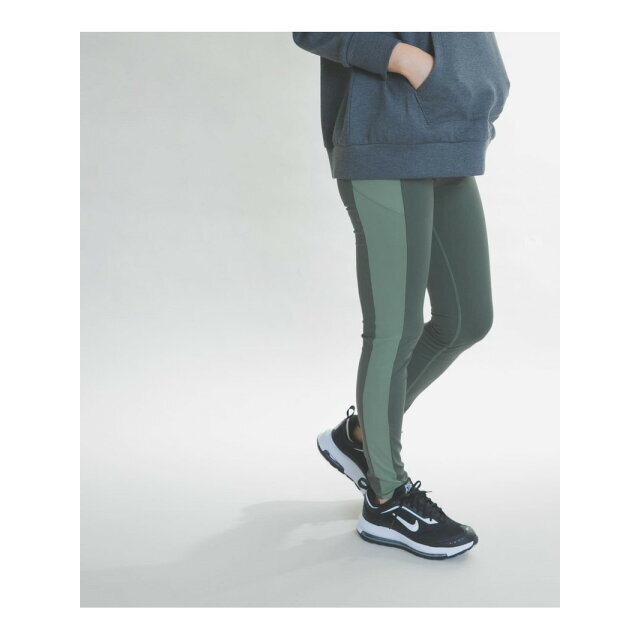 Sonny Label(サニーレーベル)の【グリーン】SLAB Bicolor Leggings レディースのレッグウェア(レギンス/スパッツ)の商品写真