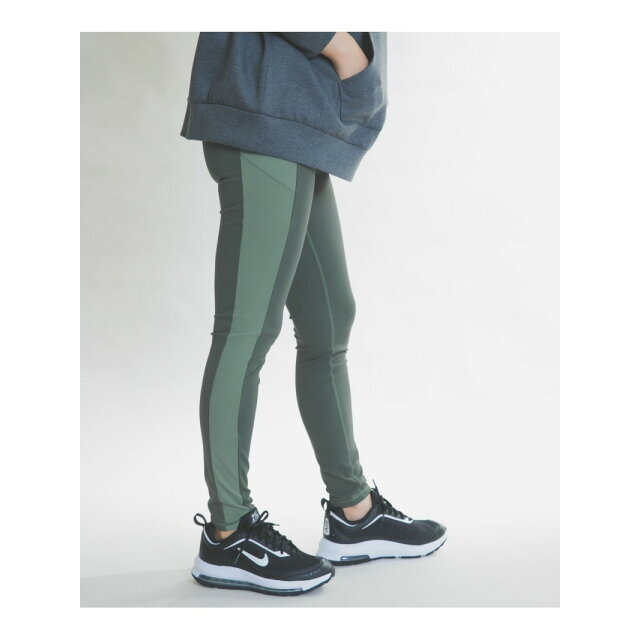 Sonny Label(サニーレーベル)の【グリーン】SLAB Bicolor Leggings レディースのレッグウェア(レギンス/スパッツ)の商品写真