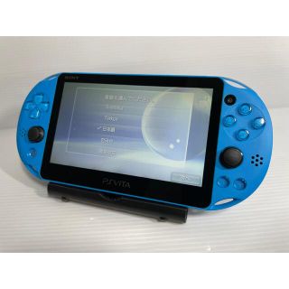 プレイステーションヴィータ(PlayStation Vita)の【液晶美品】PlayStation Vita PCH-2000 ブルー 本体(携帯用ゲーム機本体)