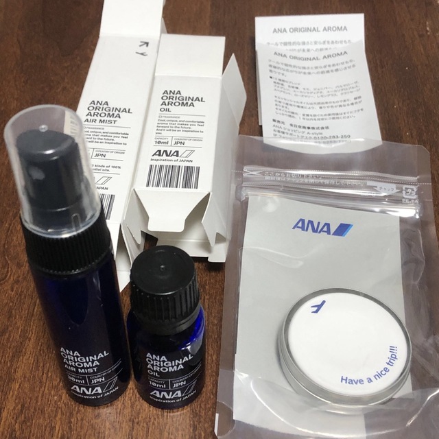 ANA(全日本空輸)(エーエヌエー(ゼンニッポンクウユ))のANAアロマオイル 10ml  +エアミスト 30ml +ストーンディフューザー コスメ/美容のリラクゼーション(アロマオイル)の商品写真