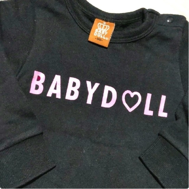 BABYDOLL(ベビードール)の☆　BABY DOLL(ベビードール)　長袖トレーナー　プリント　90サイズ キッズ/ベビー/マタニティのキッズ服女の子用(90cm~)(Tシャツ/カットソー)の商品写真