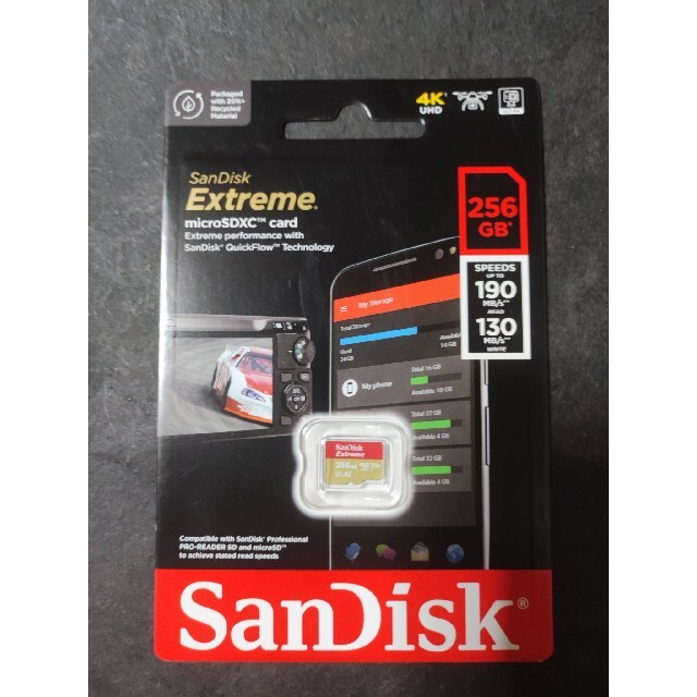 SanDisk microSD extreme 256GB 190MB/s A2