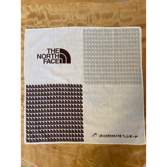 THE NORTH FACE(ザノースフェイス)のTHE NORTH FACE ハンカチ 立山黒部アルペンルートロゴ入 非売品？ ハンドメイドのファッション小物(ハンカチ/バンダナ)の商品写真