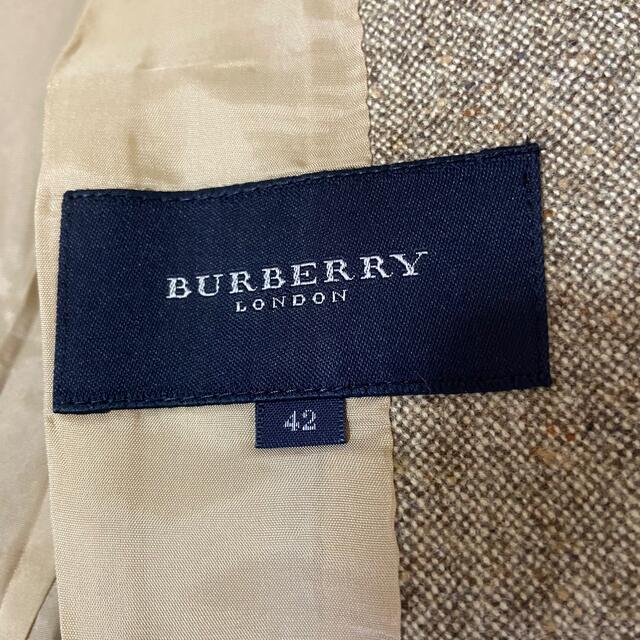 BURBERRY(バーバリー)の極美品♡バーバリーロンドン　ステンカラー　ジャケット　42 羊毛　カシミヤ混 レディースのジャケット/アウター(テーラードジャケット)の商品写真