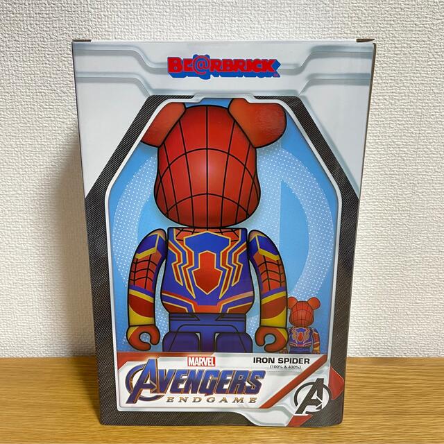 MEDICOM TOY(メディコムトイ)のBE@RBRICK 「IRON SPIDER」 100％ & 400％ エンタメ/ホビーのフィギュア(その他)の商品写真