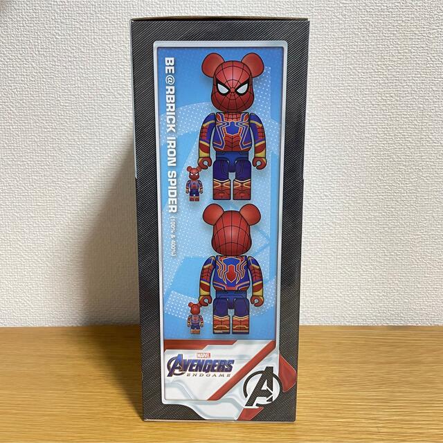 MEDICOM TOY(メディコムトイ)のBE@RBRICK 「IRON SPIDER」 100％ & 400％ エンタメ/ホビーのフィギュア(その他)の商品写真