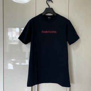 パーリーゲイツ(PEARLY GATES)の試着のみ ★ パーリーゲイツ メゾンロゴ ネイビー Tシャツ メンズ4 ポロ(ウエア)