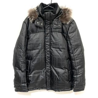 バーバリーブラックレーベル(BURBERRY BLACK LABEL)のバーバリーブラックレーベル サイズLL - 黒(ダウンジャケット)