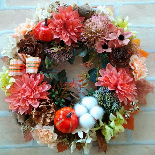 ♡Halloween flowers Orange♡ドライフラワー