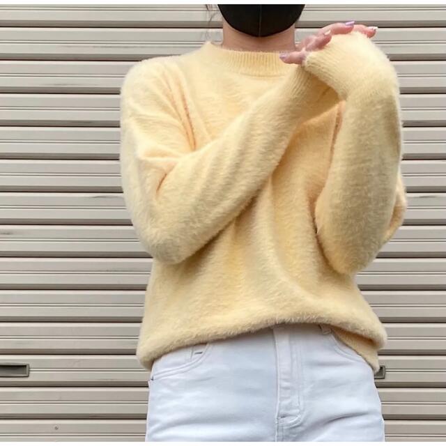人気カラーの 美品!60sヨーロッパ直輸入!モヘアハンドニット