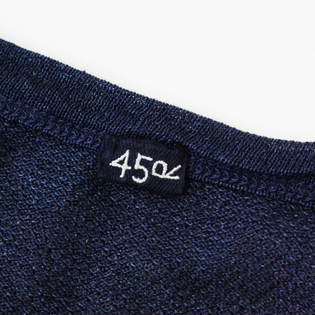 45R - 45R フォーティーファイブアール インディゴ カノコ 半袖Tシャツ